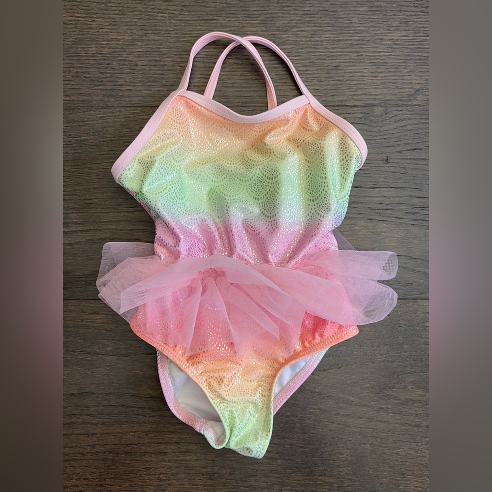 Wonder Nation Baby Girl - 1 Piece Swimsuit- Preowned- Size 2T